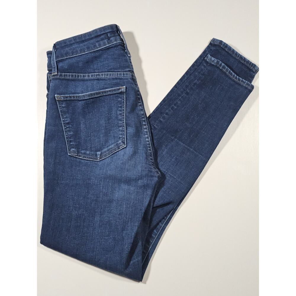 Madewell Women's Blue Jeans Size 27 High Rise Slim Fit Cotton Blend Stretch